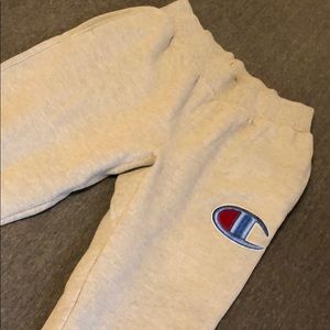 grey reverse weave champion joggers